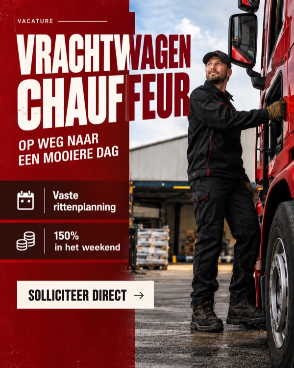 Voorbeeldadvertentie voor een vrachtwagenchauffeur